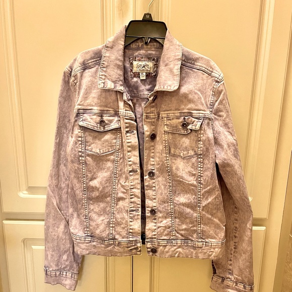 Denim, Jean Jacket., beautiful stone washed lavender, great condition. - Picture 1 of 5